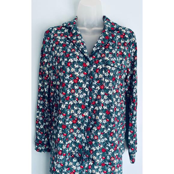 Pajama Set Pants Long Sleeve XS Floral Cozy Soft - Picture 2 of 9